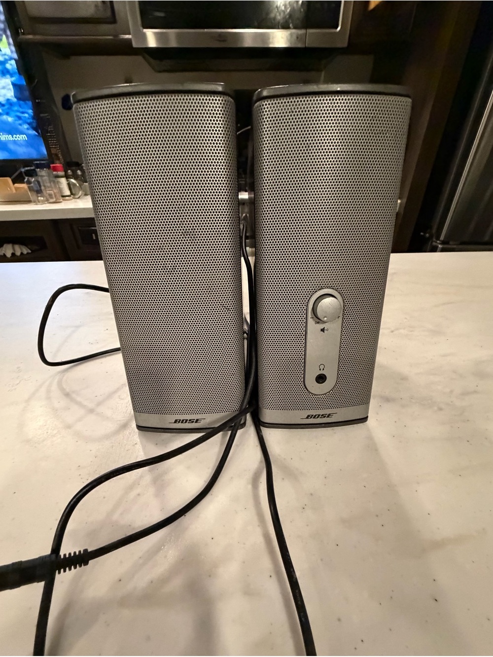 Bose Silver Portable Desktop Speakers with Headphone Jack